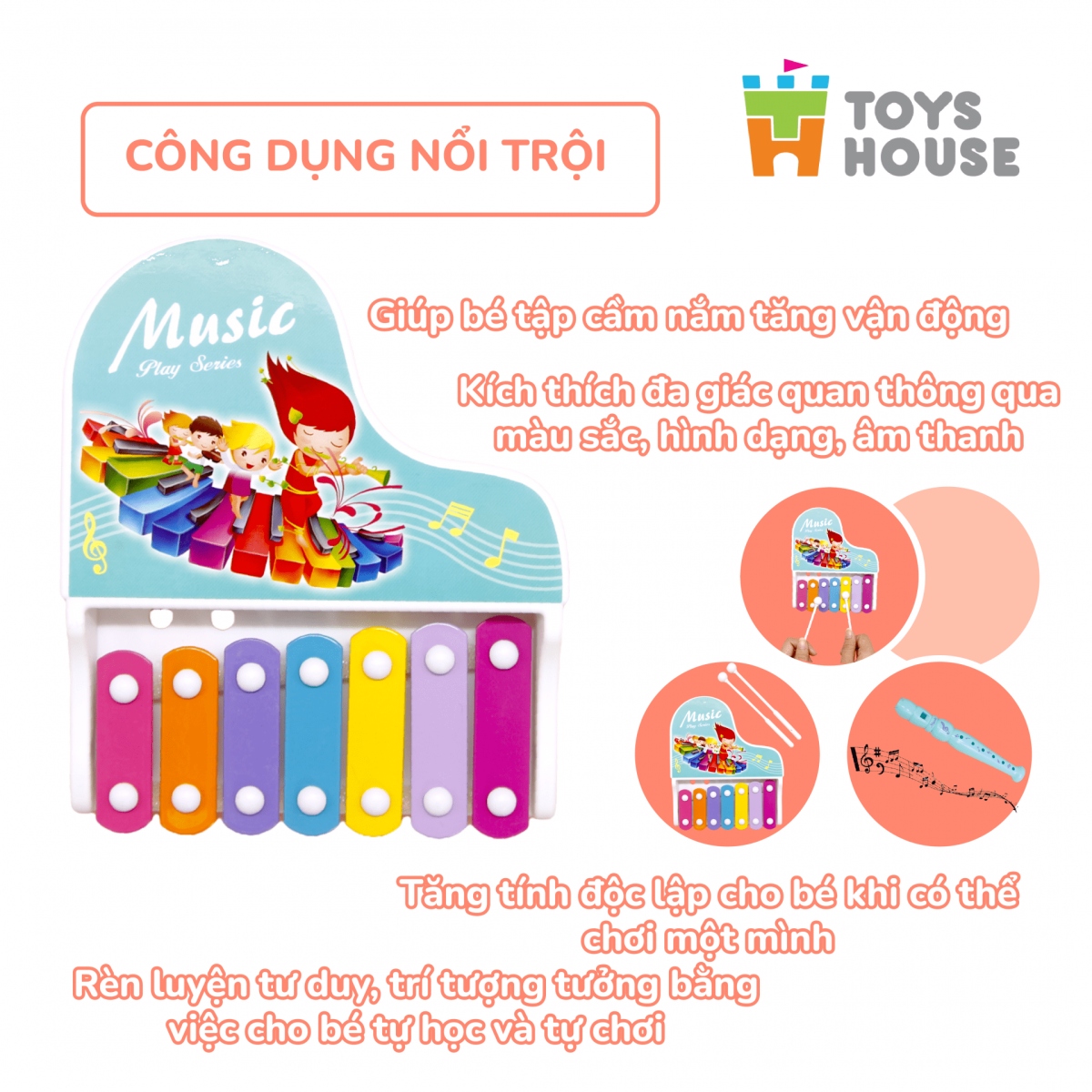 TOYHOUSES - ĐỒ CHƠI NHẠC CỤ 4 MÓN 682-9