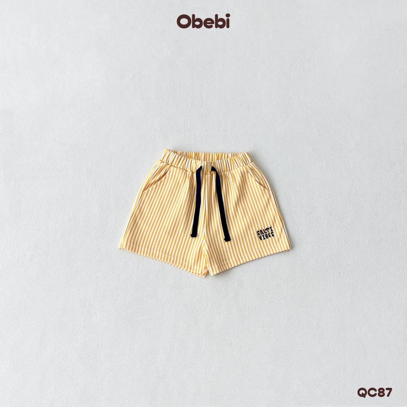 OBEBI - Quần đùi kẻ sọc đi biển OBEBI (73-120)