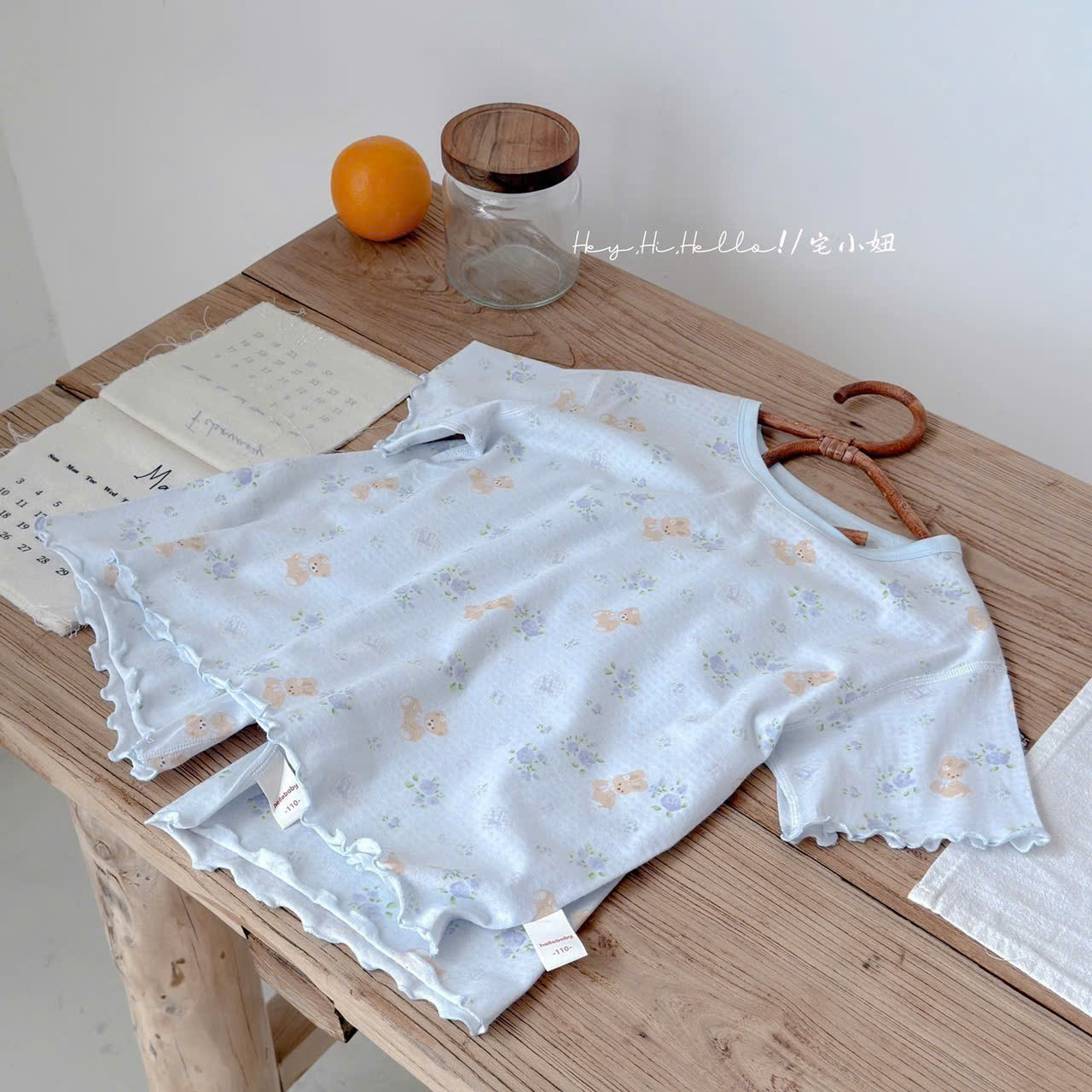 BK - Bộ cộc tay bé gái viền bèo in họa tiết (100-160)