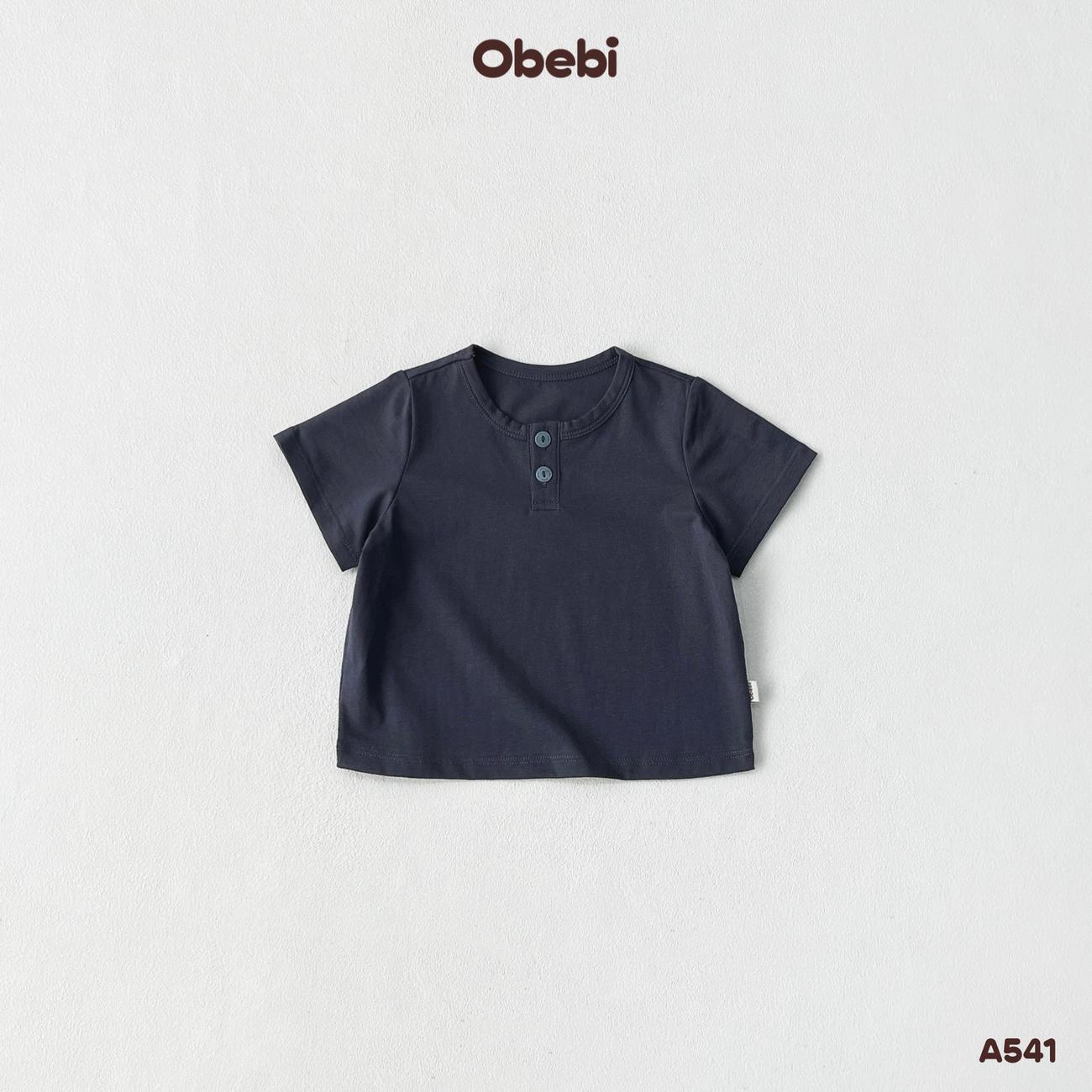 OBEBI - Áo thun mùa hè nẹp hai cúc OBEBI (73-120)