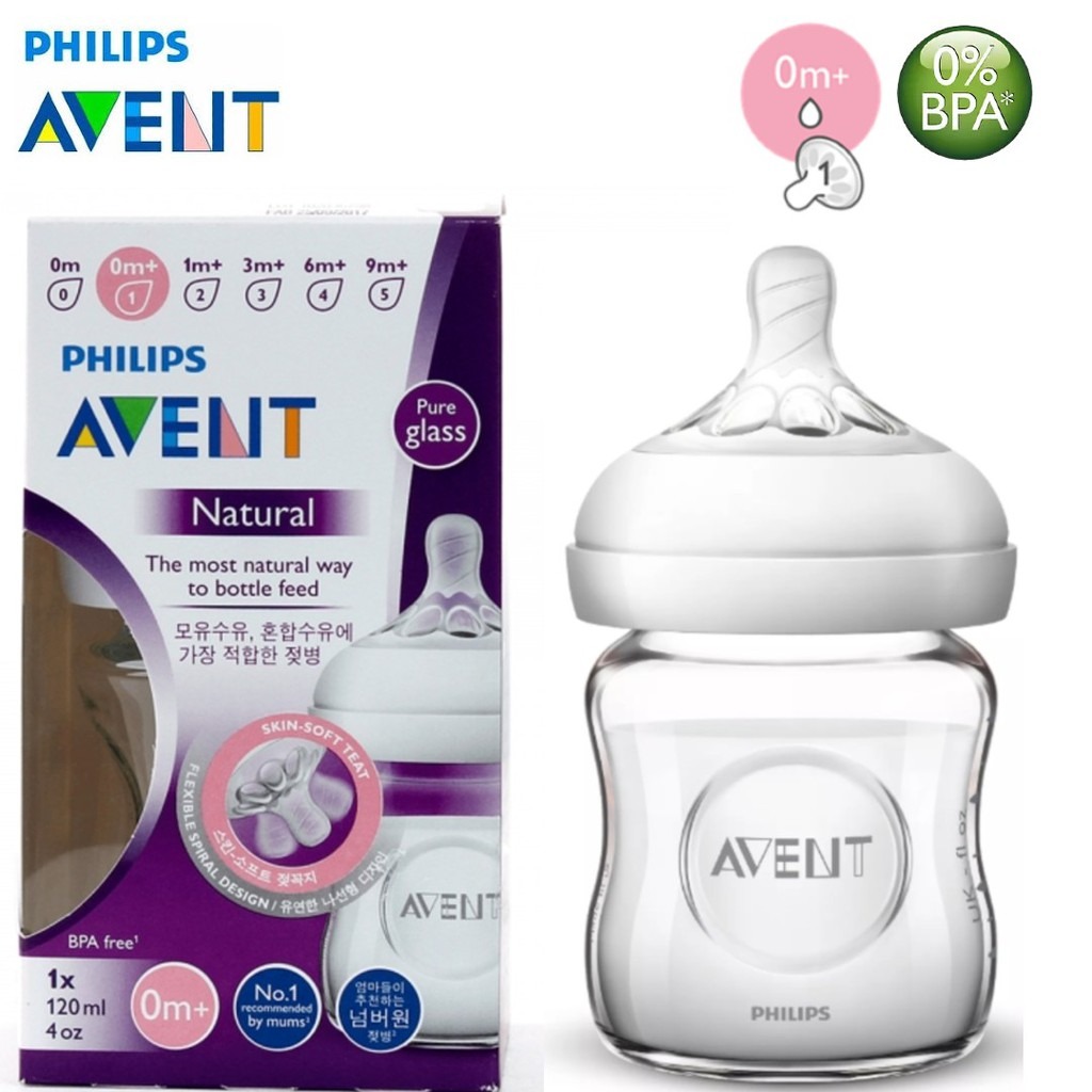 AVENT - BÌNH SỮA THỦY TINH NATURAL