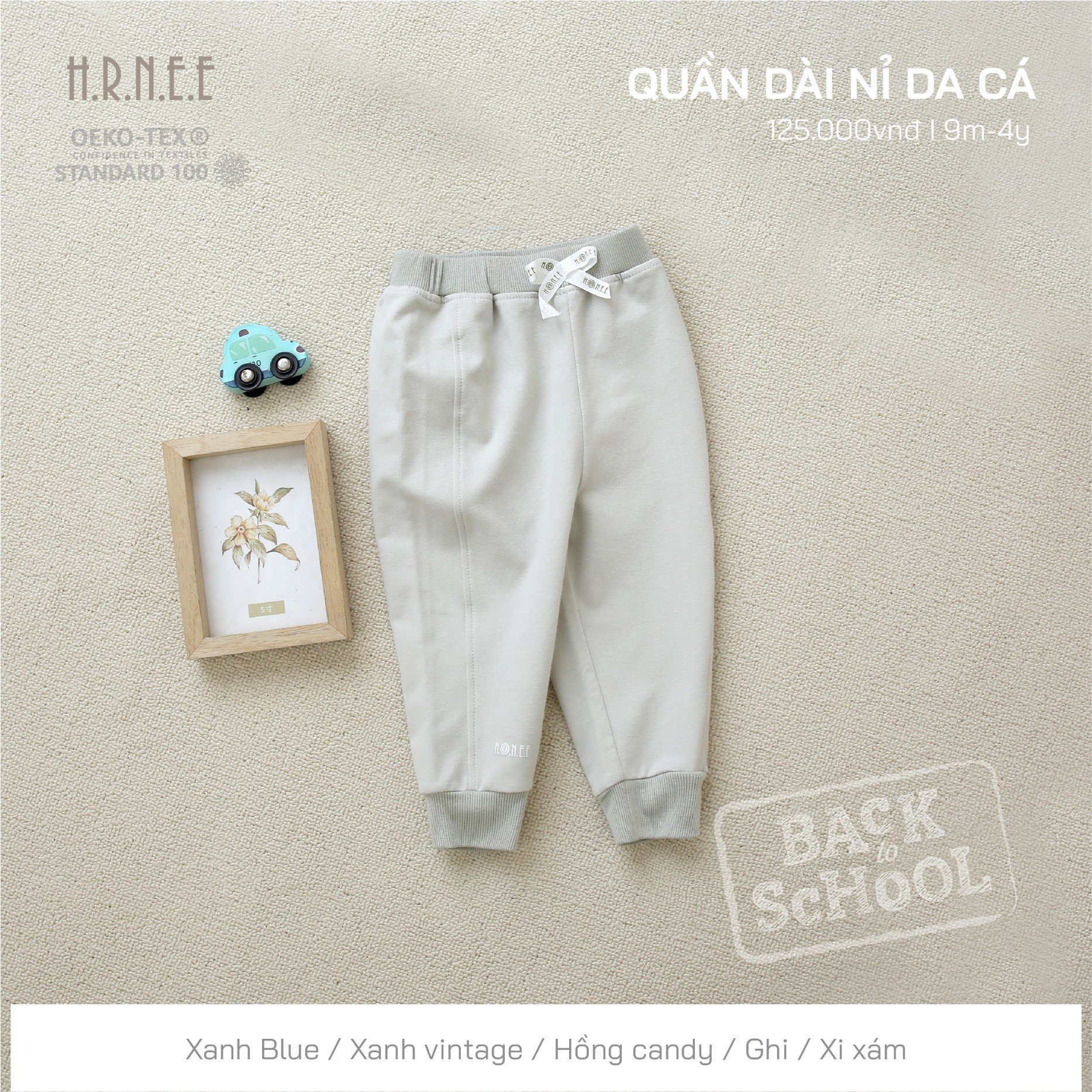 HRNEE Quần dài nỉ da cá(S6M-4Y)