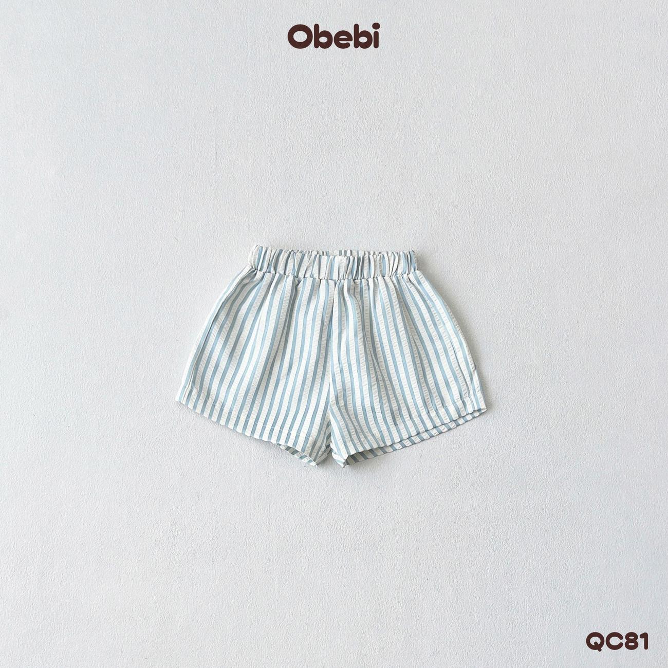 OBEBI - Quần đùi kẻ mùa hè OBEBI (73-120)