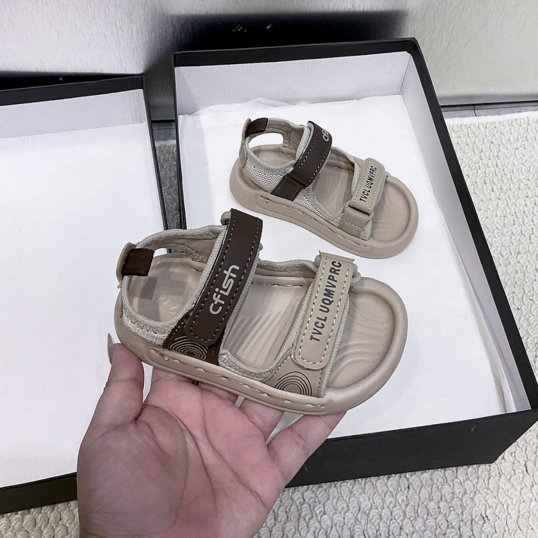 KB - Sandal nhựa CFISH nâu (17-26)