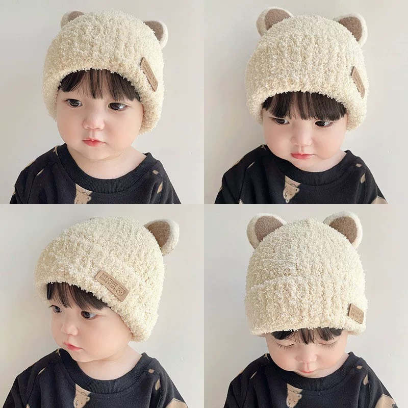 MIM Mũ len bông xù tai mèo Freesz 1-4Y
