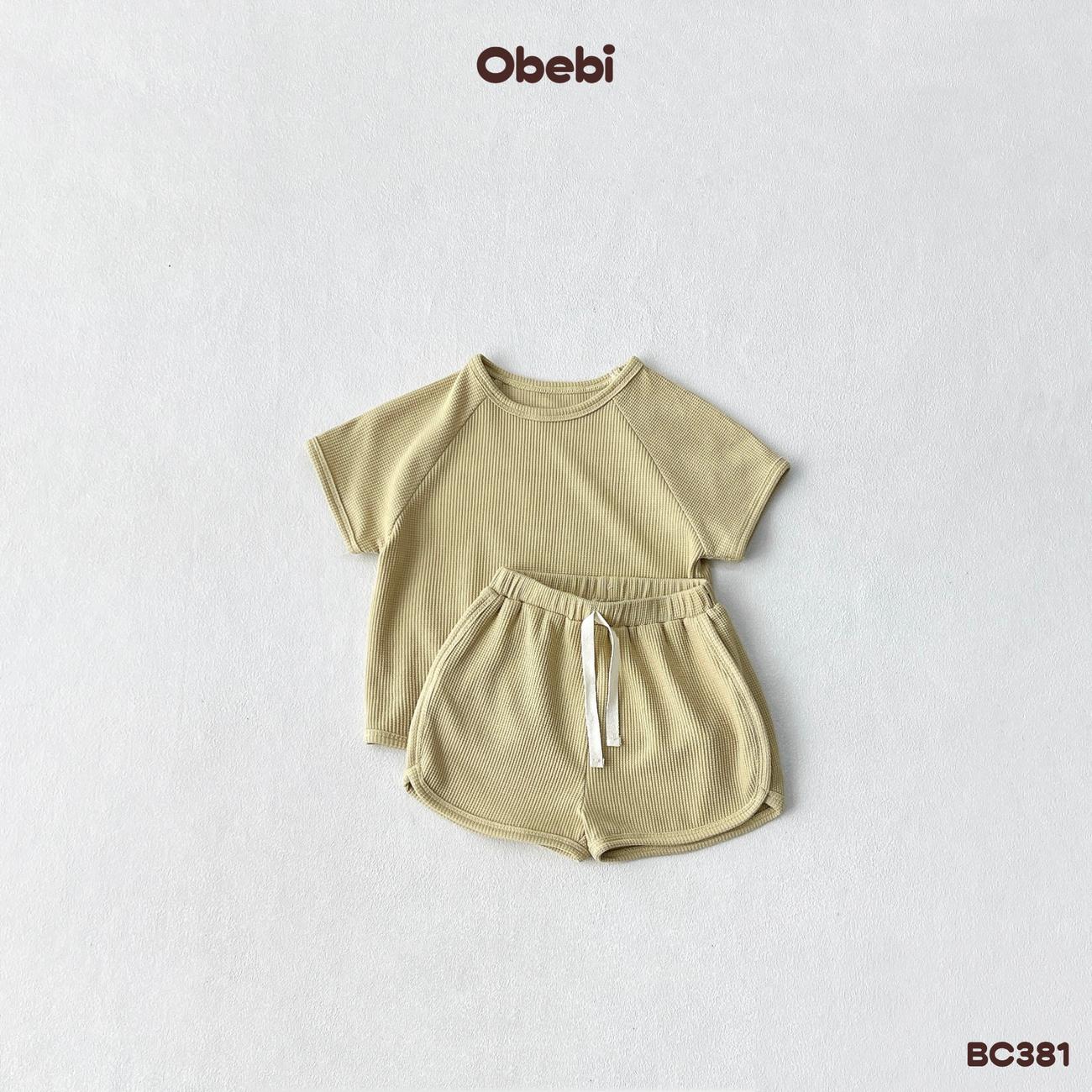 OBEBI - Bộ cộc trẻ em mùa hè vải waffler OBEBI (66-120)