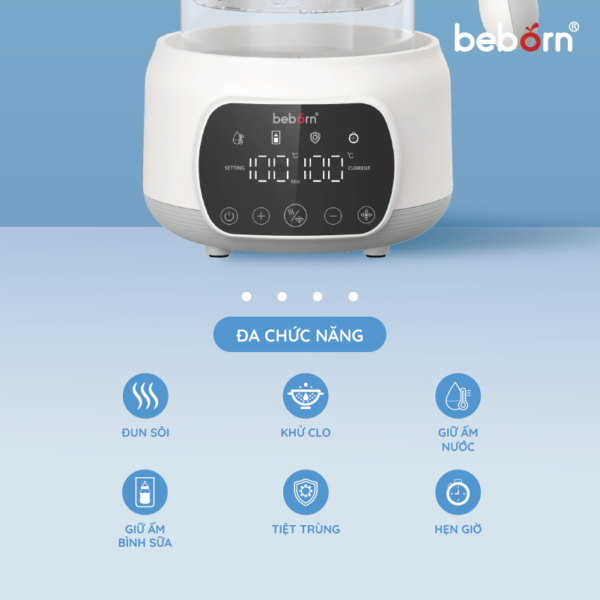 BEBORN - MÁY ĐUN NƯỚC GIỮ NHIỆT PHA SỮA ĐIỆN TỬ K05
