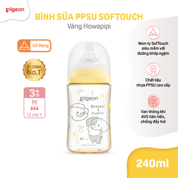 PIGEON - BÌNH SỮA PPSU SOFTOUCH BABY-FRIENDLY WORLD