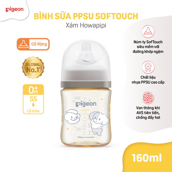 PIGEON - BÌNH SỮA PPSU SOFTOUCH BABY-FRIENDLY WORLD