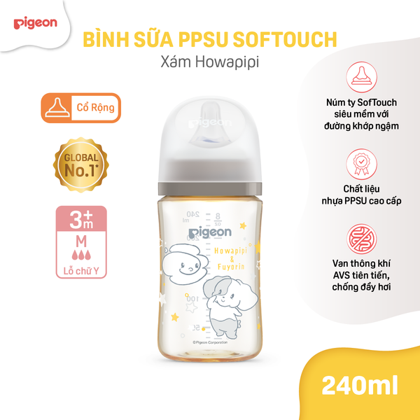 PIGEON - BÌNH SỮA PPSU SOFTOUCH BABY-FRIENDLY WORLD