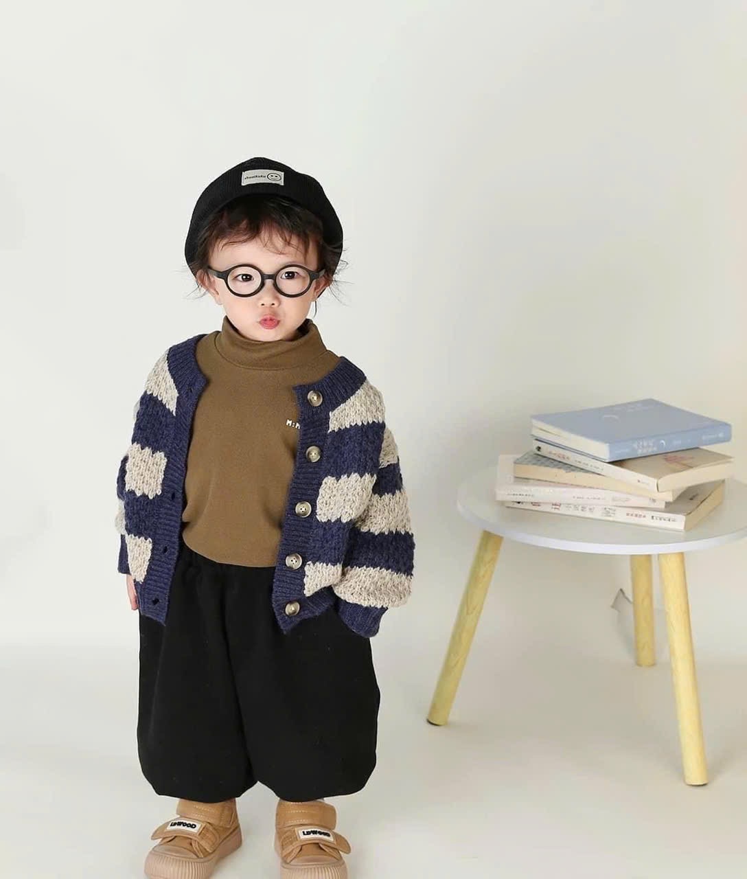 TL - Áo cardigan len kẻ tiny queen(80-130)