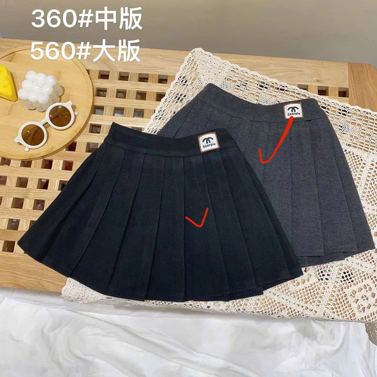 MT Chân váy dạ đen CN SCORPIO(5-13)