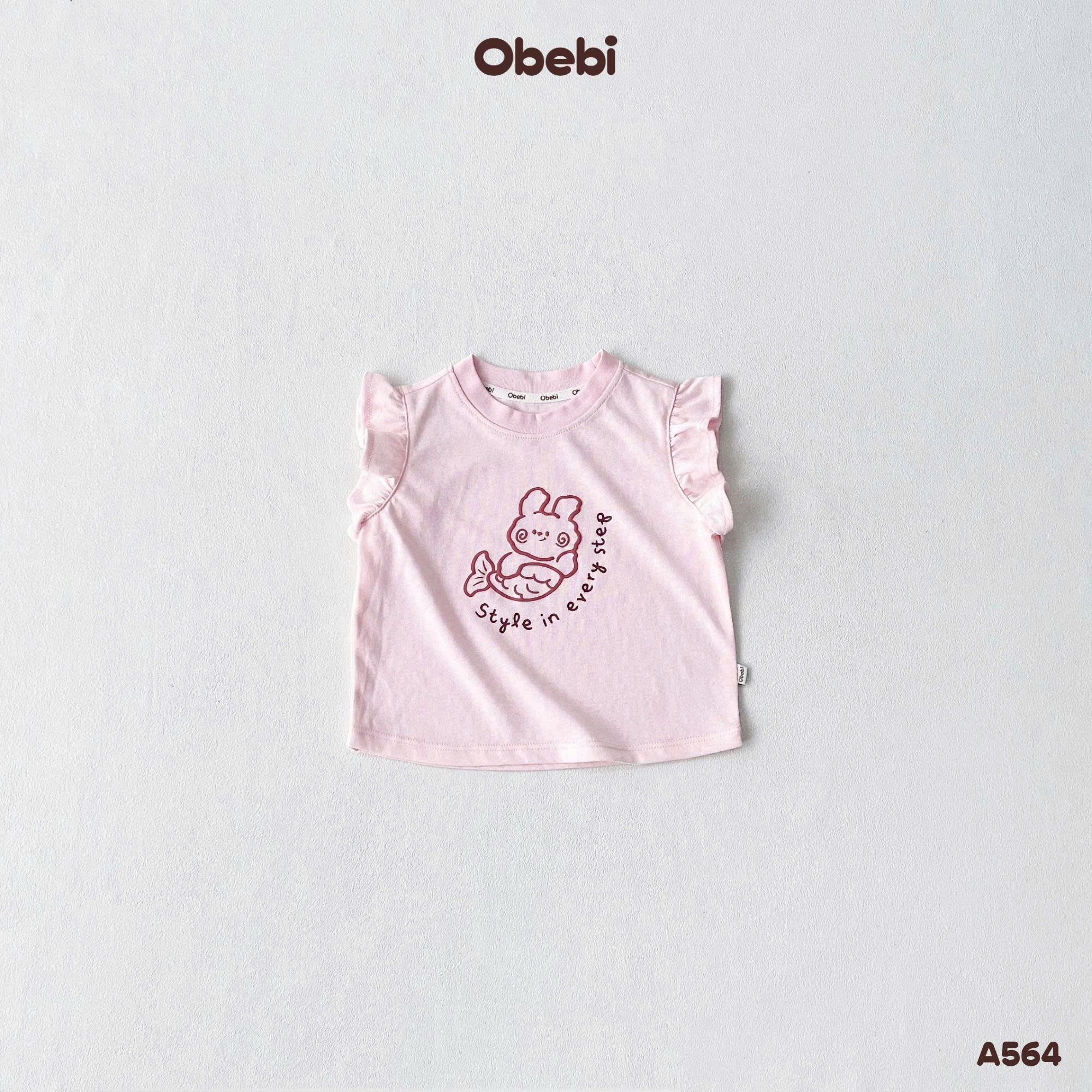 OBEBI -Áo thun in hình thỏ tiên cá OBEBI (73-120)