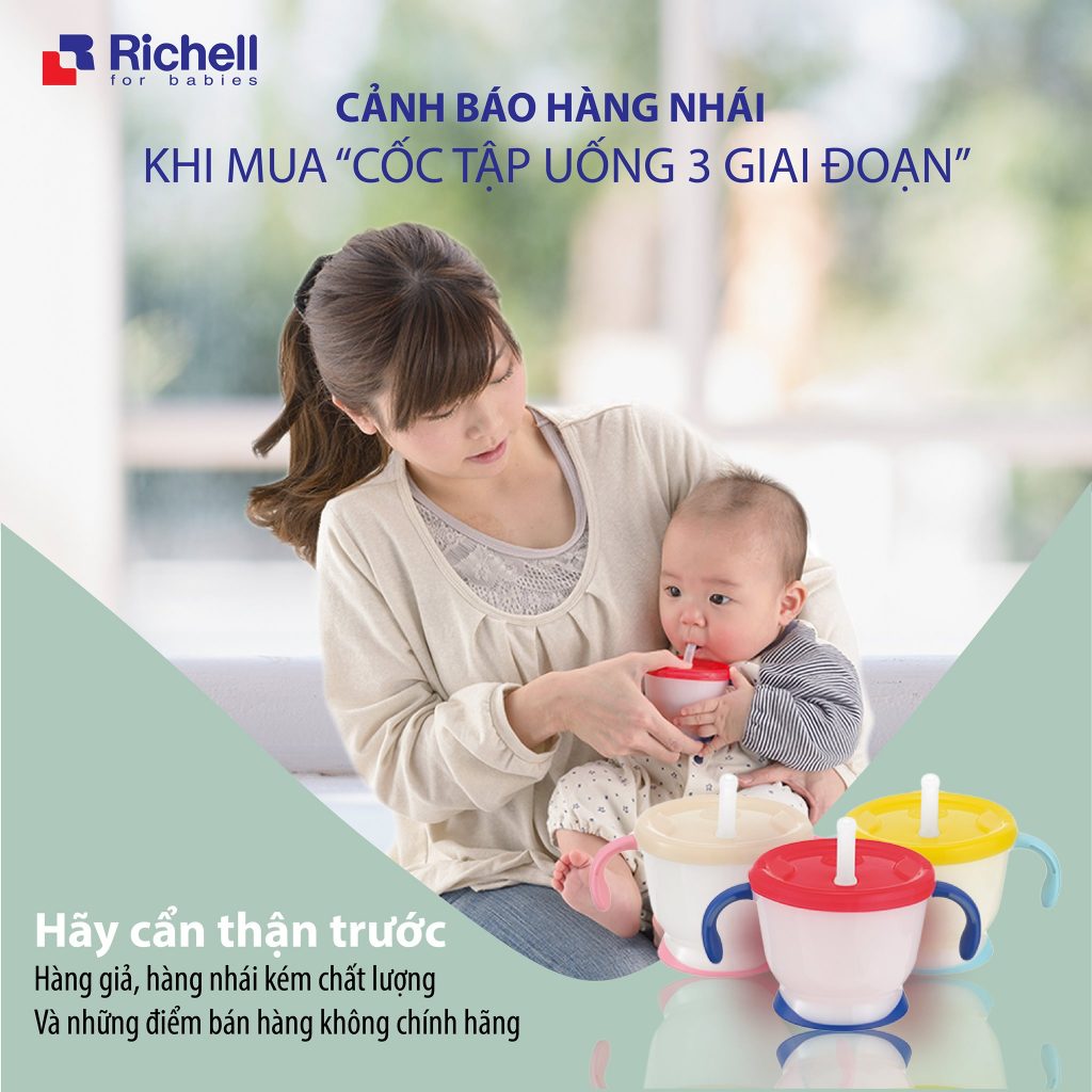 RICHELL - CỐC TẬP UỐNG 3 GIAI ĐOẠN
