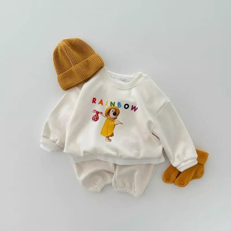 OBB Bộ nỉ chú cún Rainbow Friend(S80-110)