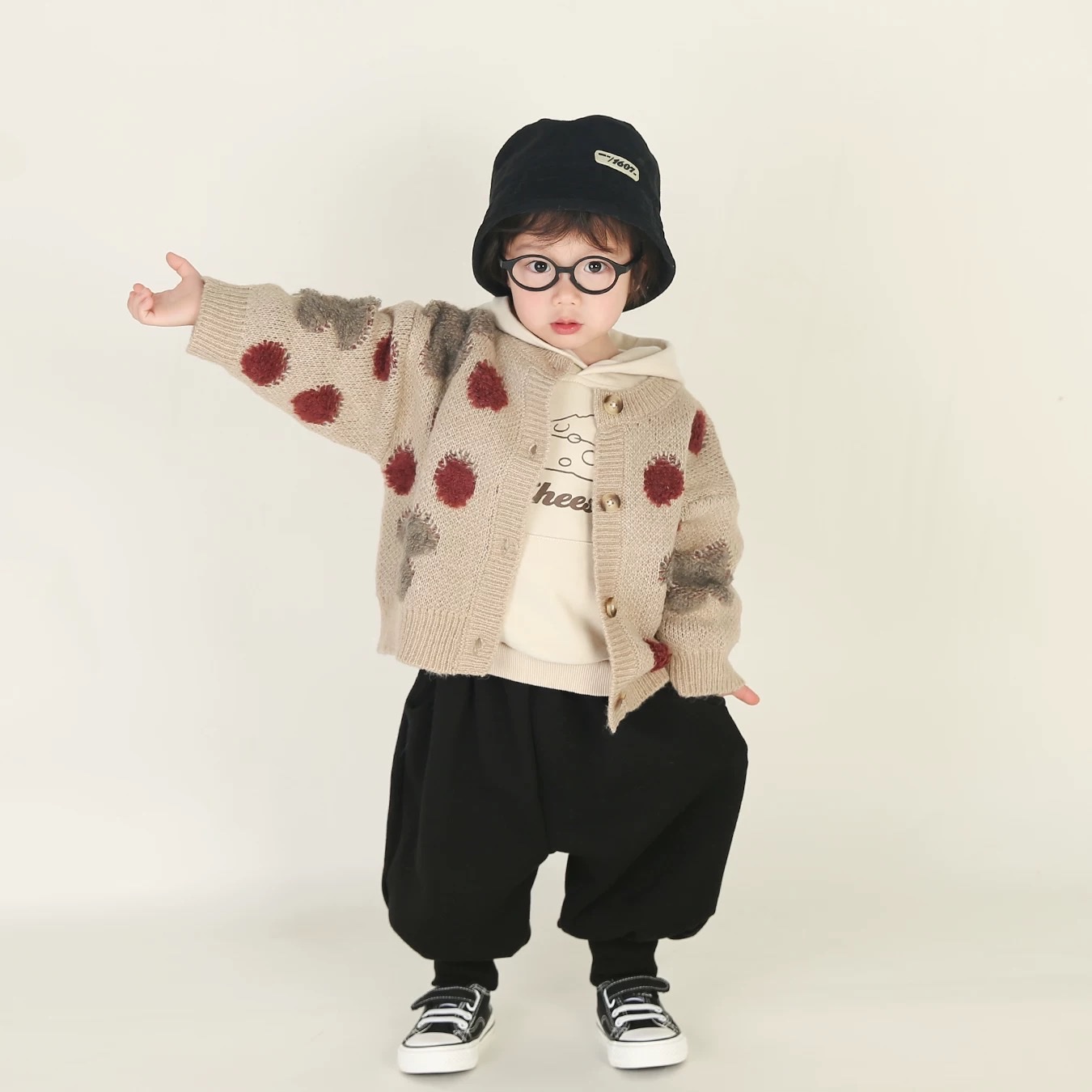 TL - Áo cardigan len nâu dâu tây(80-130)