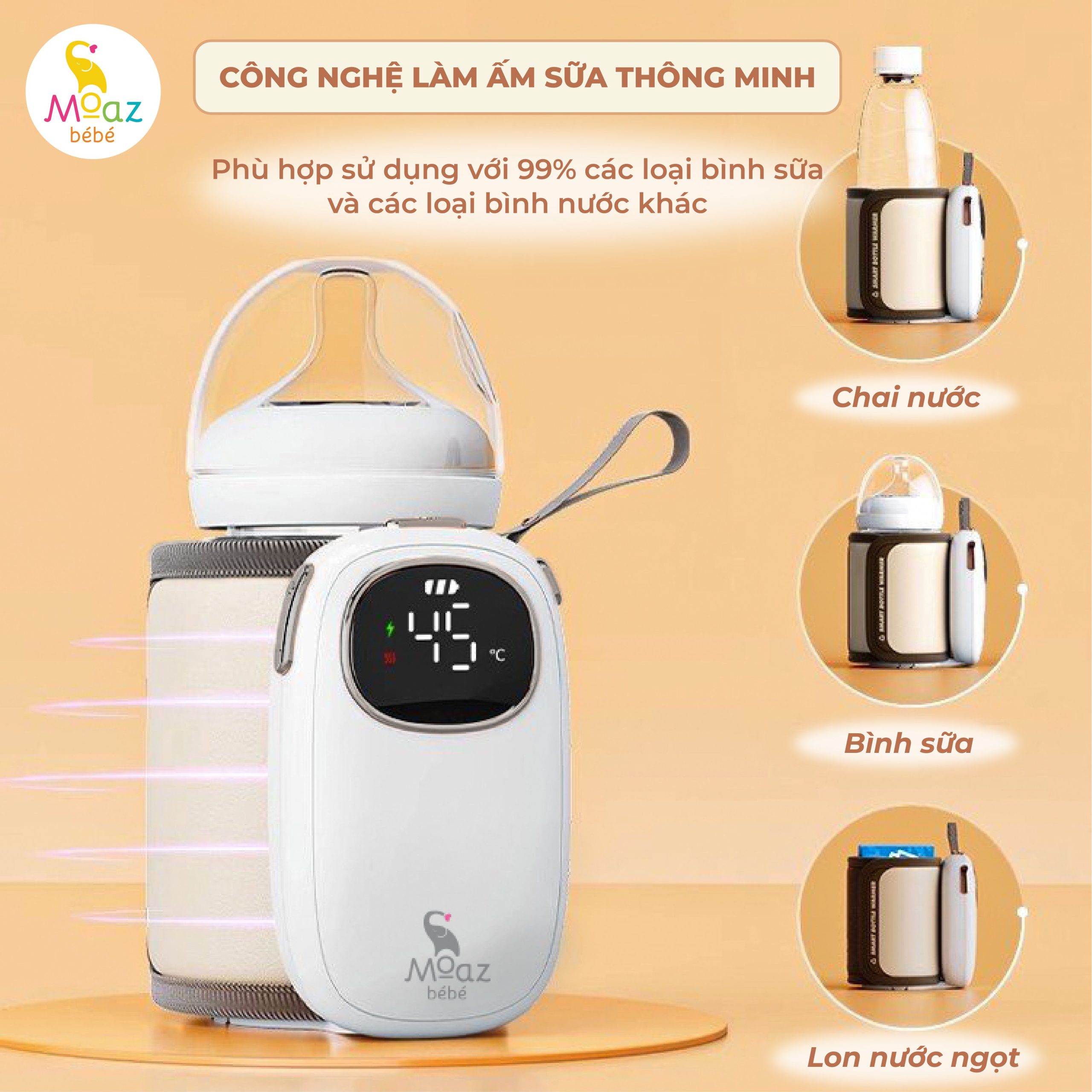 MOAZ - TÚI Ủ BÌNH SỮA TÍCH ĐIỆN DI ĐỘNG MB-081