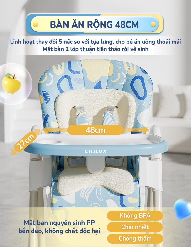 CHILUX - GHẾ ĂN DẶM GROW D