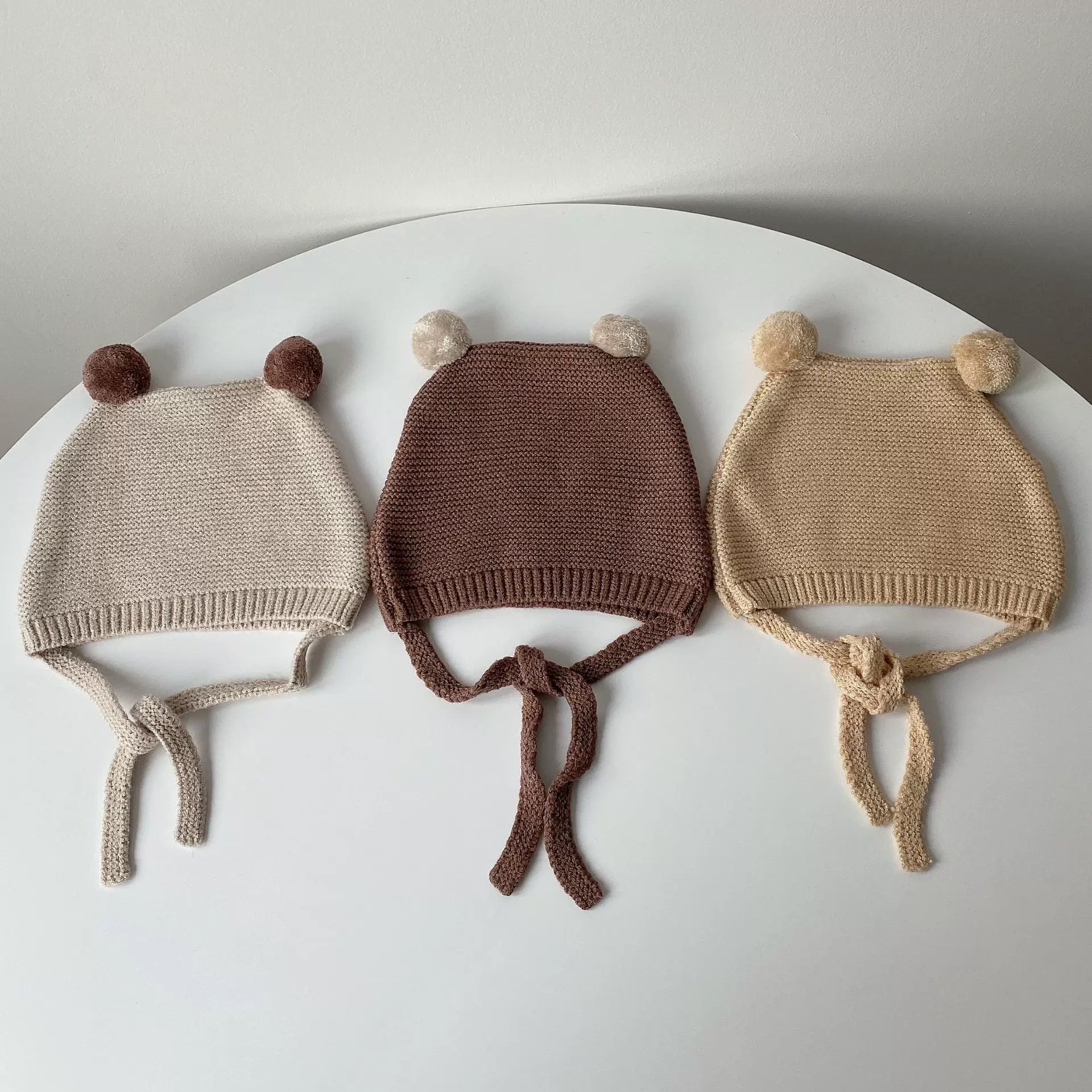MIM - Mũ len quả bông cột dây(3M-2Y)