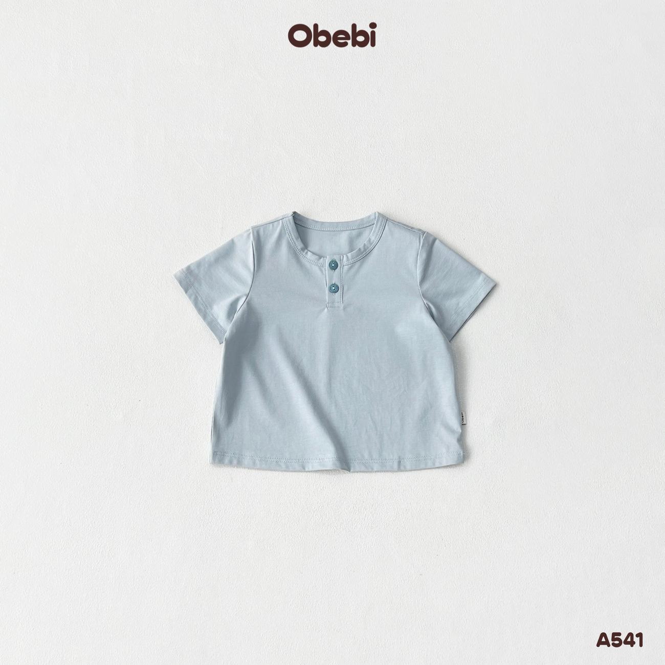 OBEBI - Áo thun mùa hè nẹp hai cúc OBEBI (73-120)