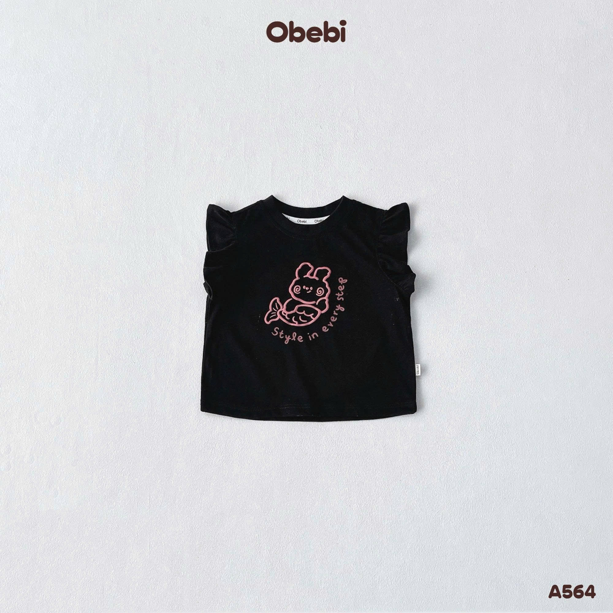 OBEBI -Áo thun in hình thỏ tiên cá OBEBI (73-120)