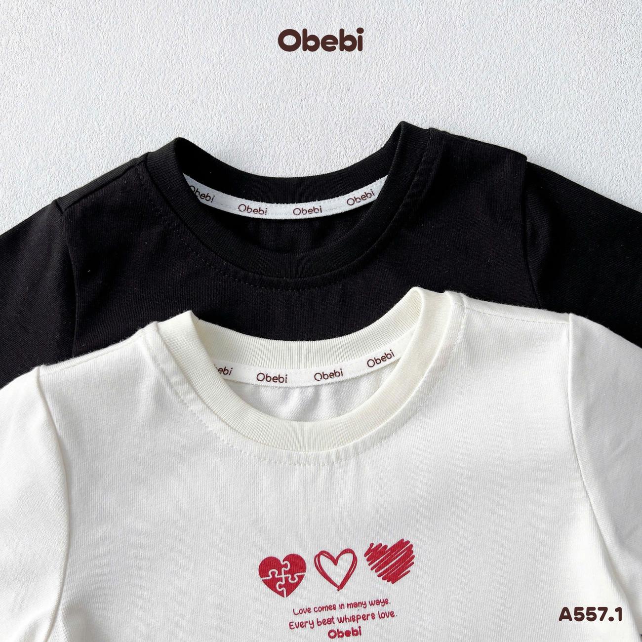 OBEBI - Áo thun cộc tay Trái tim OBEBI (73-120)