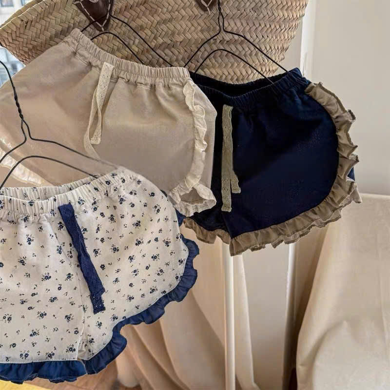 TL - Quần short bé gái viền bèo (80-130)