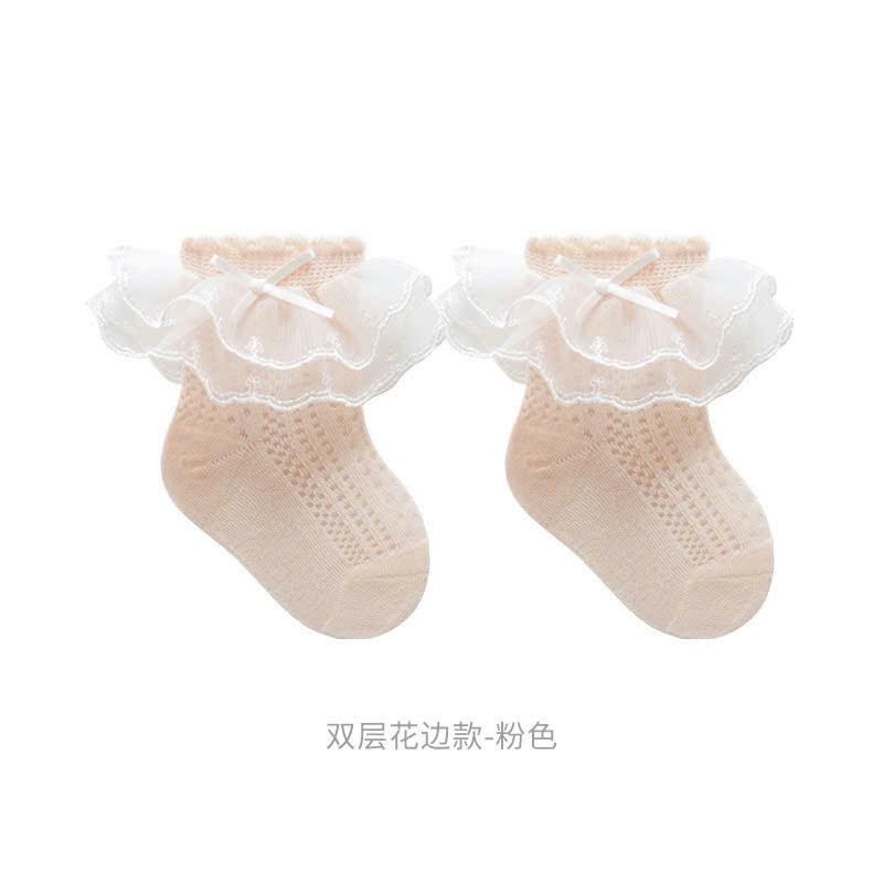 TL - Tất lưới ren bèo 2 tầng(0-12M)