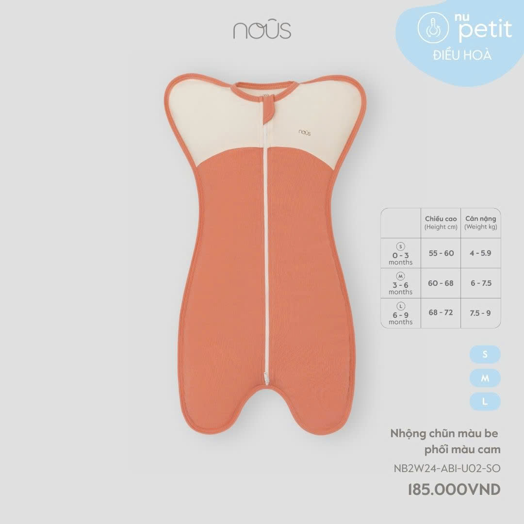 NOUS - Nhộng chũn màu be phối màu(S,M,L)