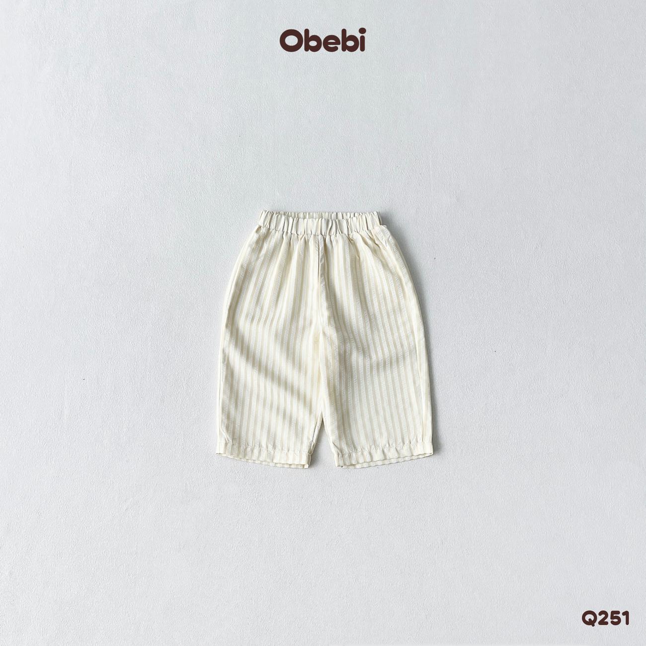 OBEBI - Quần dài kẻ sọc suông OBEBI (66-120)