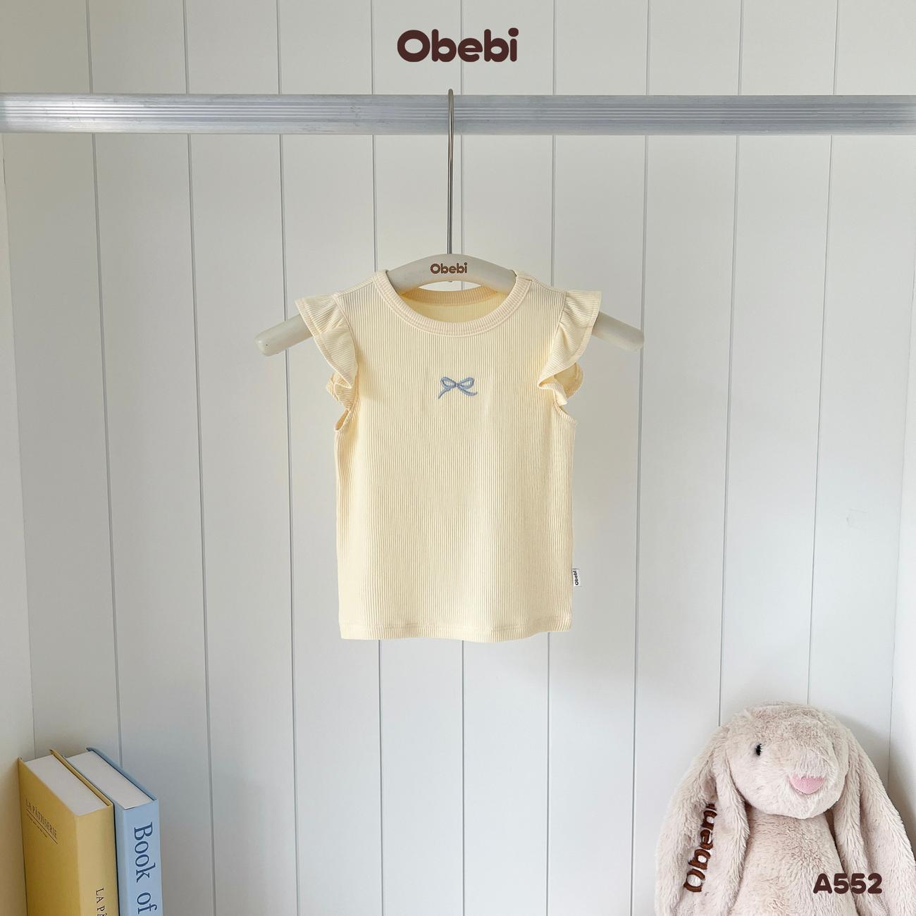 OBEBI - Áo thun cánh tiên thêu nơ OBEBI (73-120)