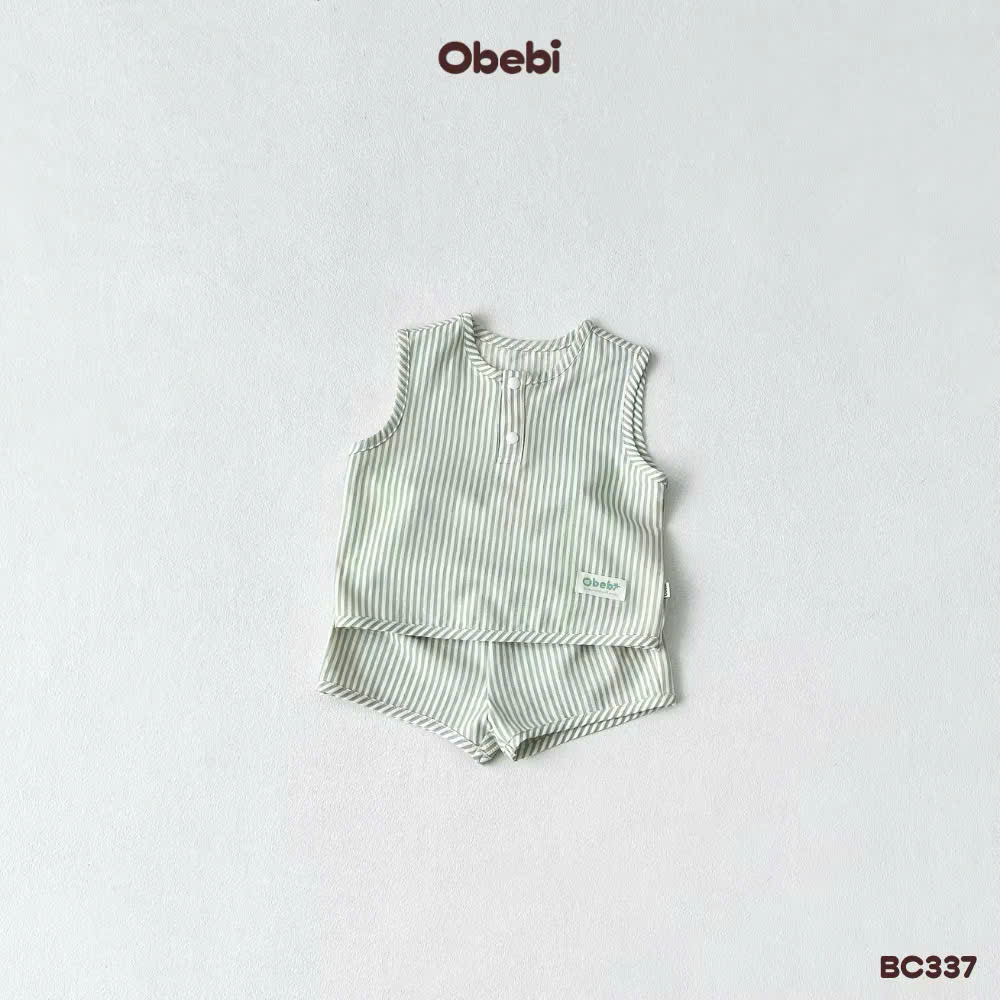 OBEBI - Bộ ba lỗ kẻ sọc mùa hè OBEBI (73-120)