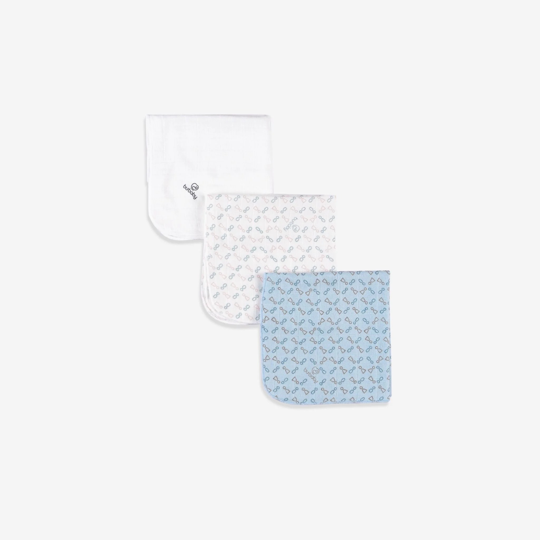 BUBABY - Khăn sữa Muslin Pack 3 Freeize
