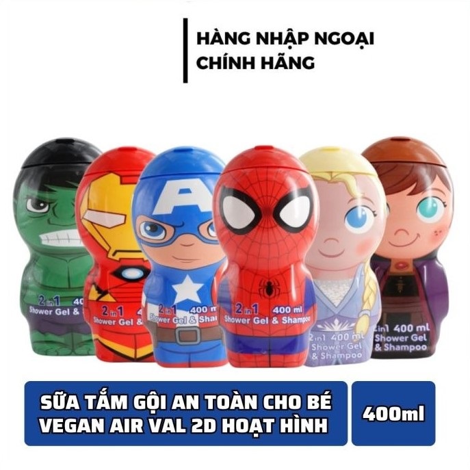 AIR-VAL - 3Y+SỮA TẮM GỘI HOẠT HÌNH 2D VEGAN