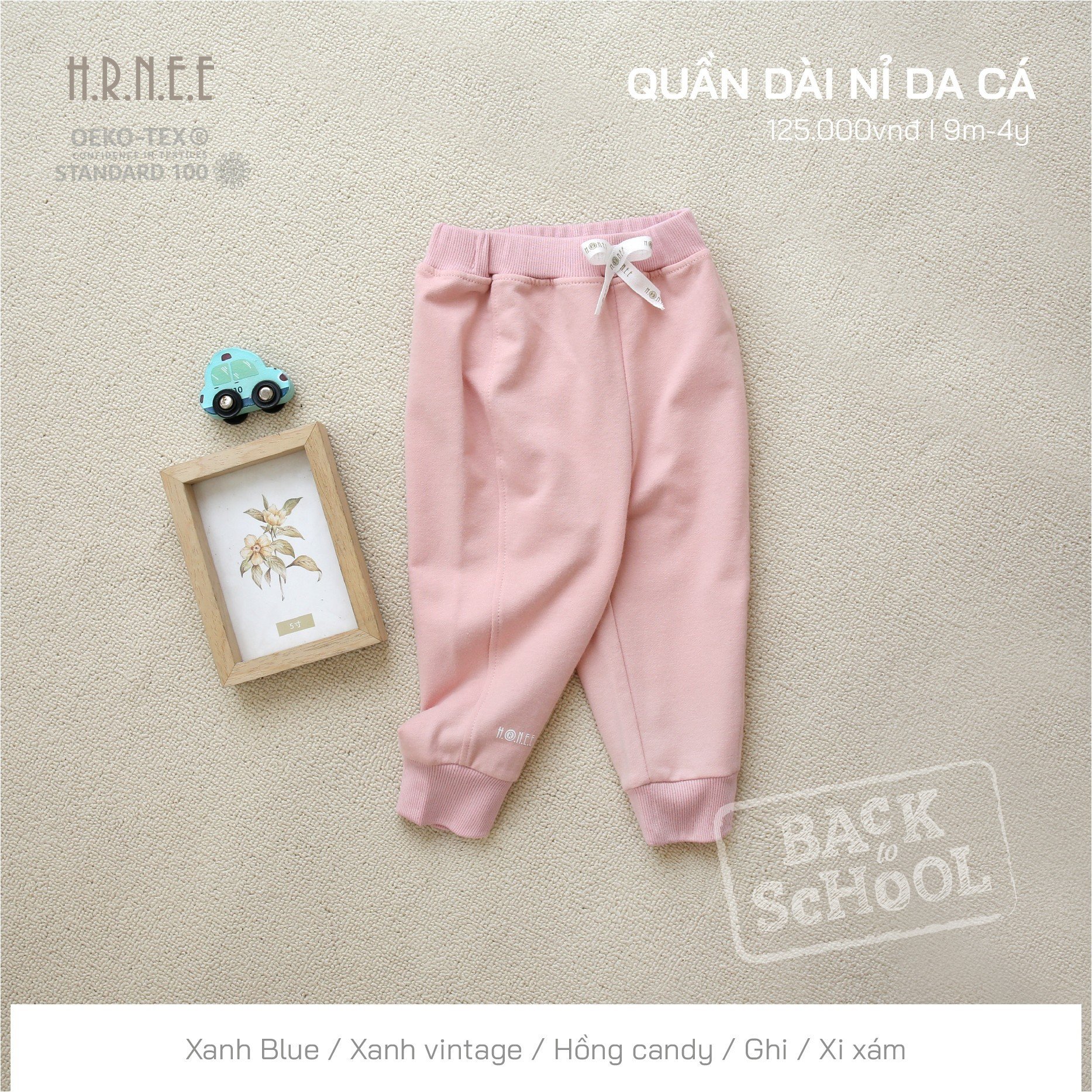 HRNEE Quần dài nỉ da cá(S6M-4Y)