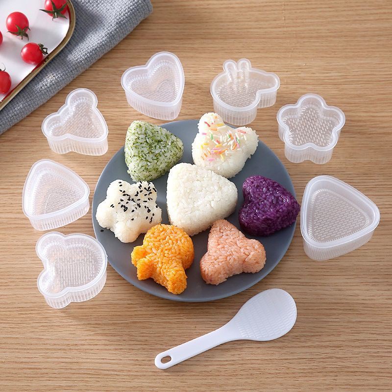 BENTO - SET 7 KHUÔN TẠO HÌNH CƠM KÈM THÌA
