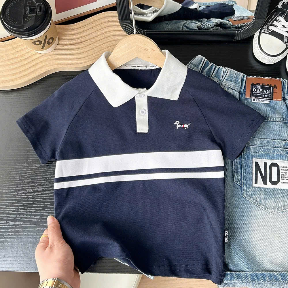 BK - Áo polo thêu hình cún (100-140)