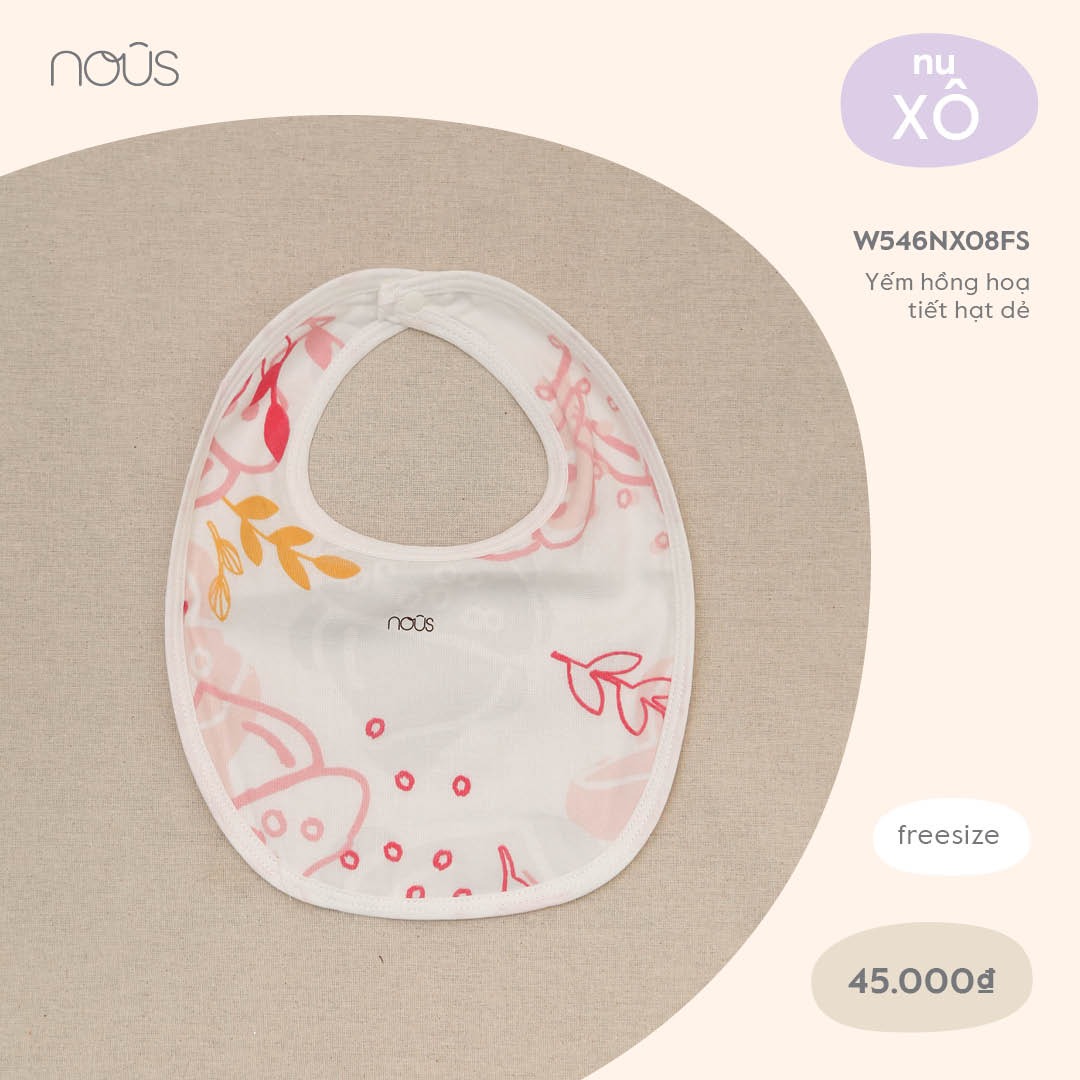 Nous Yếm hồng hoạ tiết hạt dẻ