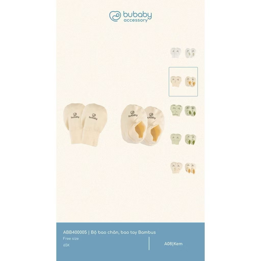BUBABY - Bộ bao tay bao chân Bambus
