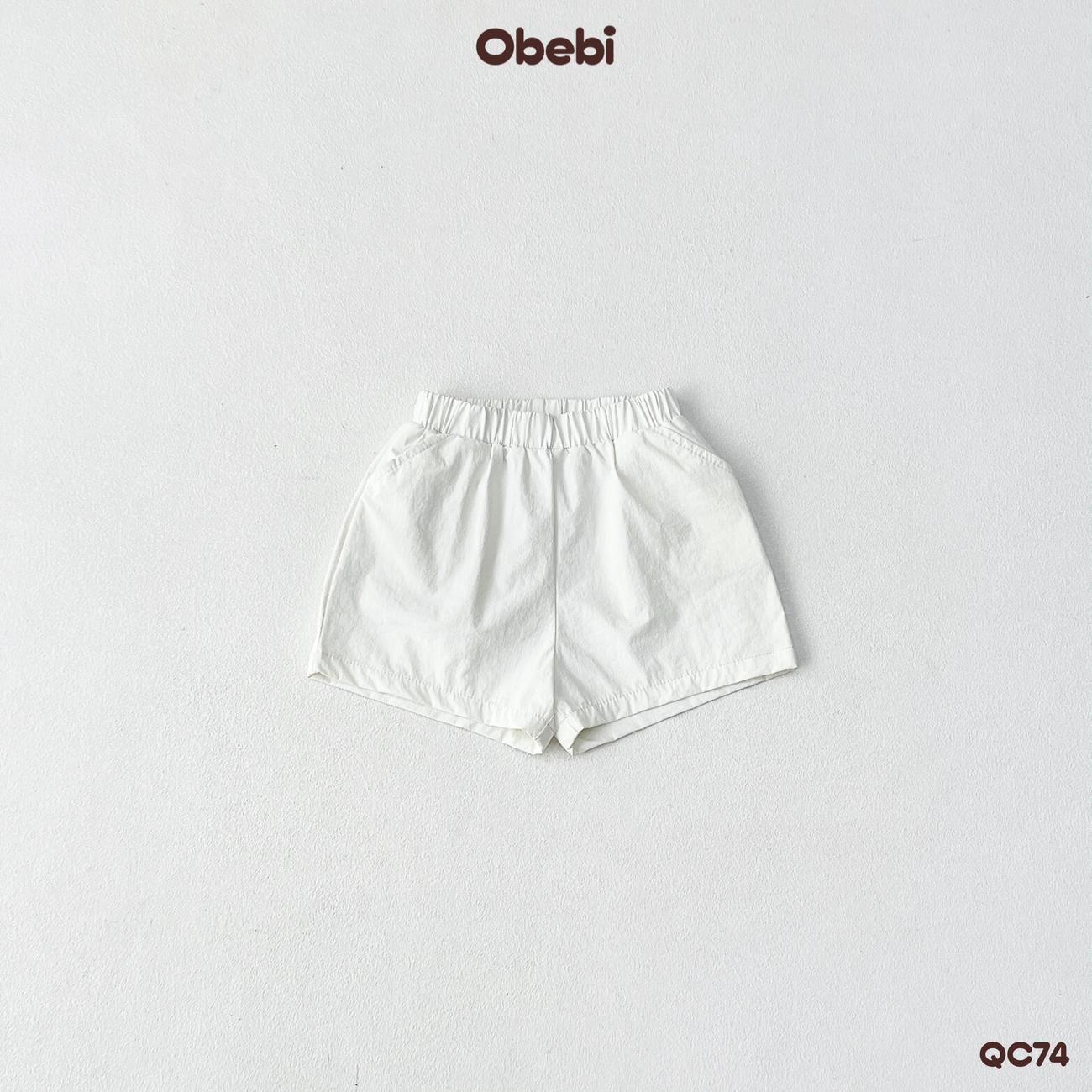 OBEBI - Quần đùi trẻ em vải gió thêu hình ngôi sao OBEBI (73-120)