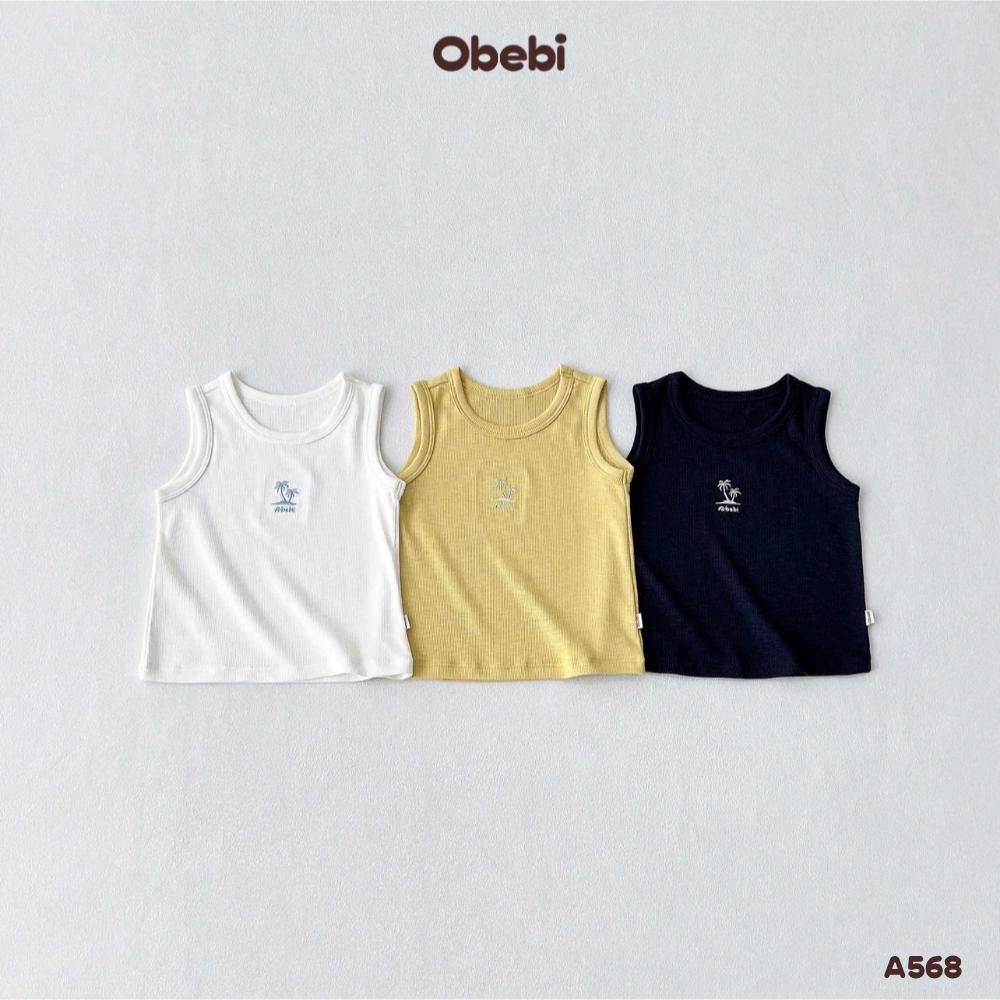 OBEBI - Áo ba lỗ trẻ em thêu hình cây dừa OBEBI (73-120)