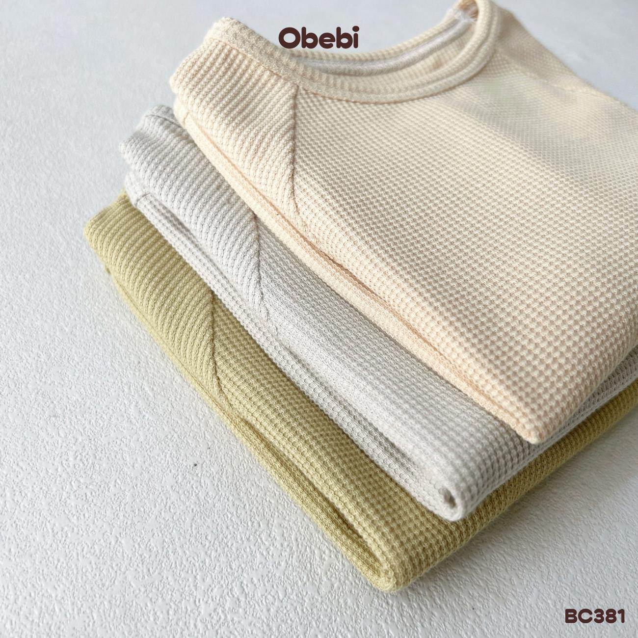 OBEBI - Bộ cộc trẻ em mùa hè vải waffler OBEBI (66-120)