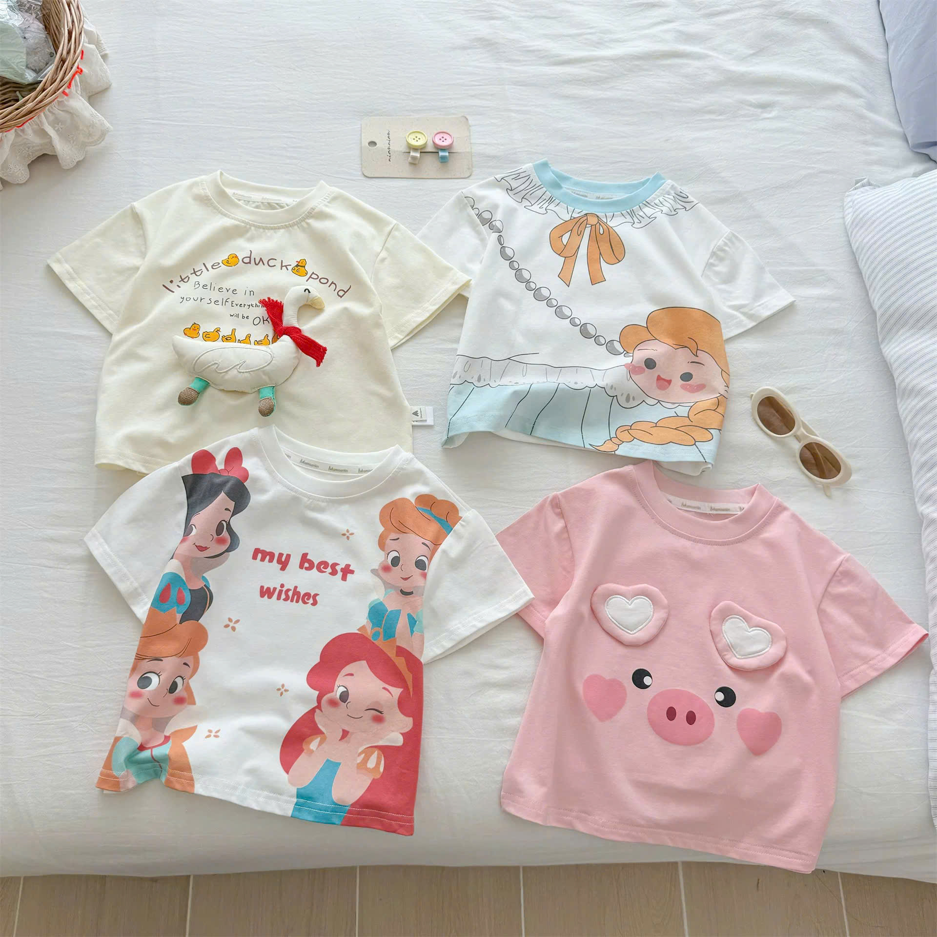 BK - Áo thun họa tiết dễ thương (90-140)