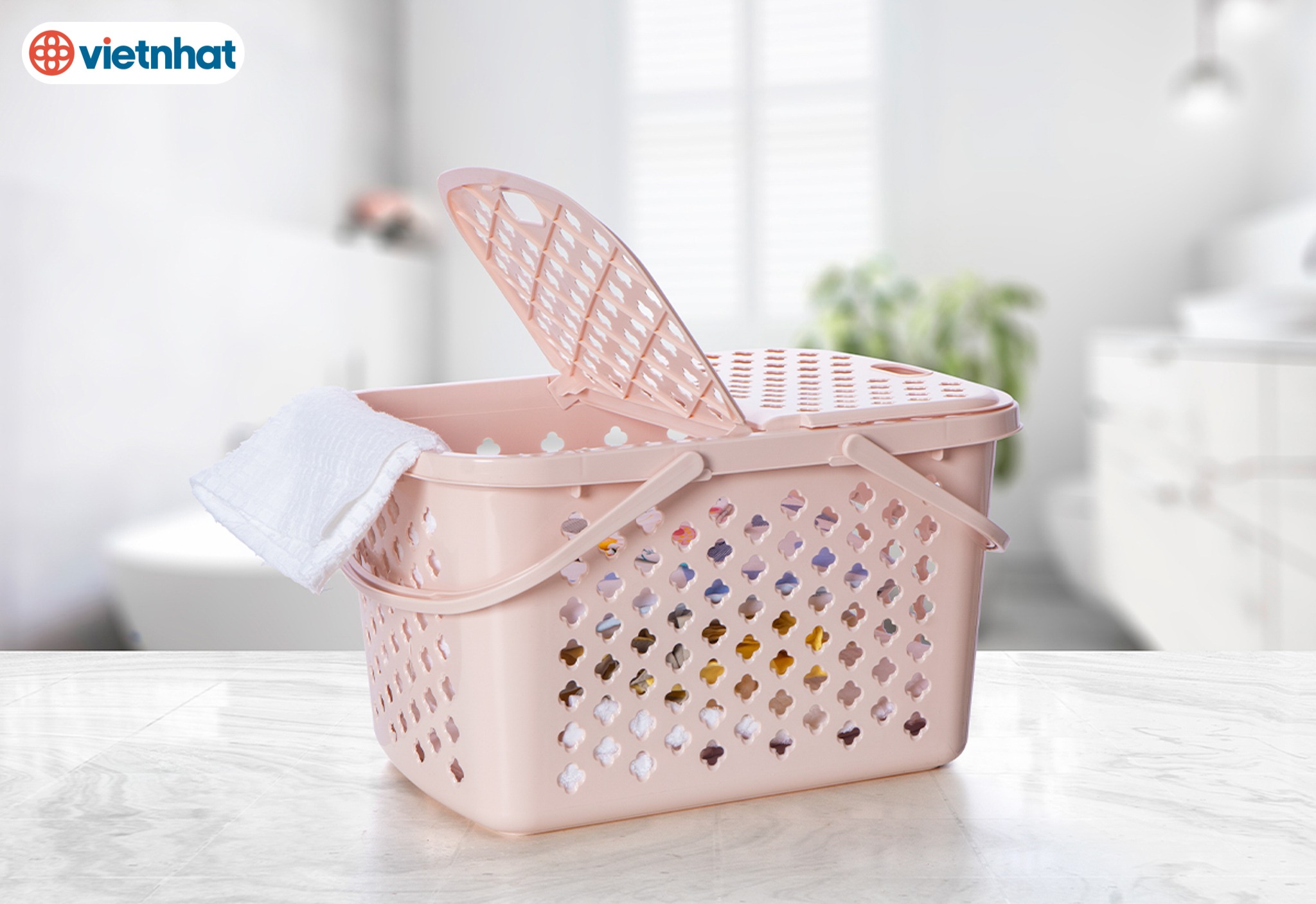 VIỆT NHẬT - GIỎ NẮP HOA THỊ 3382