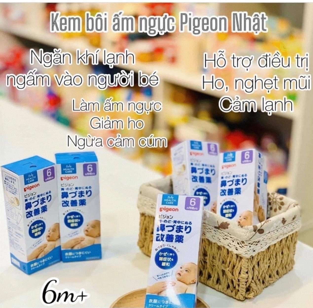 PIGEON - 6M+KEM BÔI GIỮ ẨM CỔ NGỰC PHỔI, GIẢM NGẠT MŨI