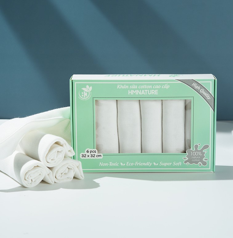 HM NATURE - KHĂN SỮA COTTON CAO CẤP
