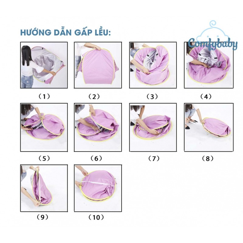 COMFYBABY - LỀU ĐI BIỂN CHE NẮNG CHỐNG TIA UV 50+PQ122