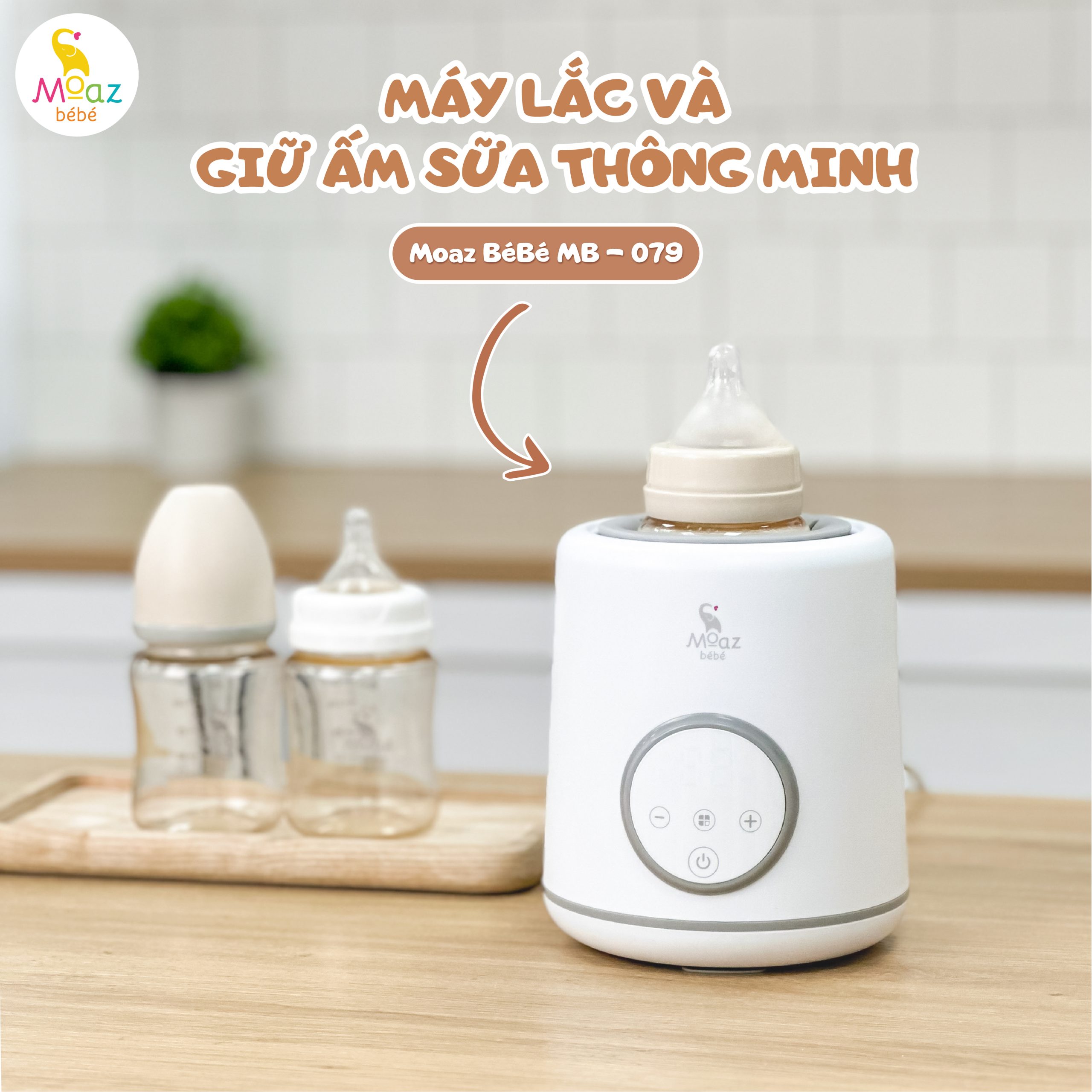MOAZ - MÁY LẮC SỮA VÀ GIỮ ẤM MB-079