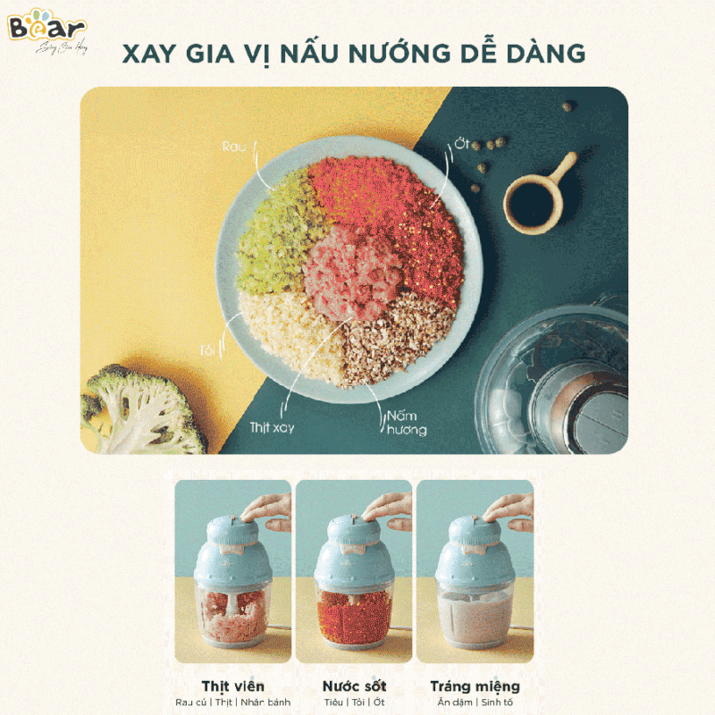 BEAR - MÁY XAY ĂN DẶM 0.6L-B06V1