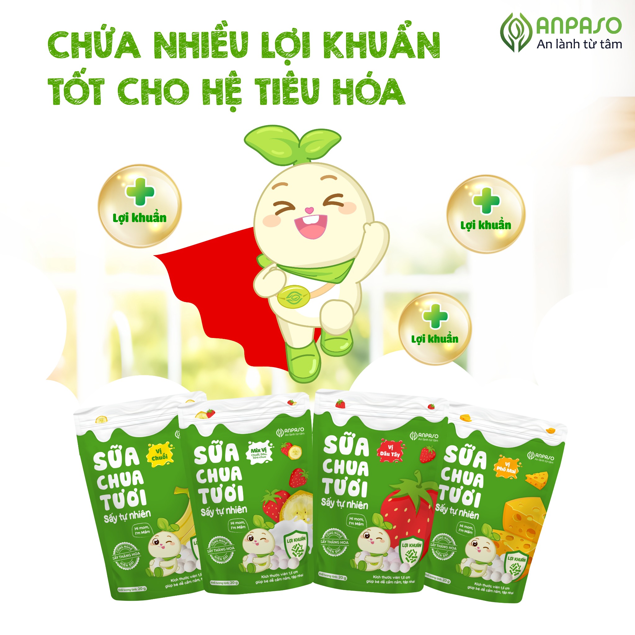 ANPASO - 8M+SỮA CHUA TƯƠI SẤY